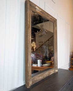 French 19th Century Empire Painted Mercury Glass Mirror - 4758073