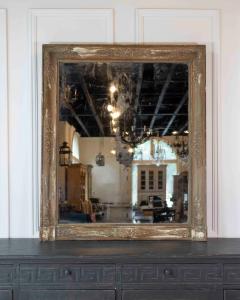 French 19th Century Empire Painted Mercury Glass Mirror - 4758155