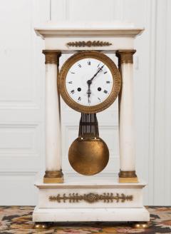 French 19th Century Empire Portico Clock - 1042961