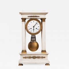 French 19th Century Empire Portico Clock - 1043853