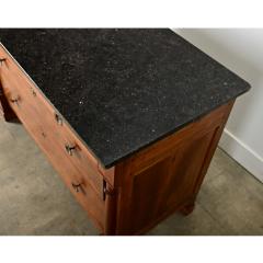French 19th Century Empire Walnut Commode with Fossil Marble Top - 4308978