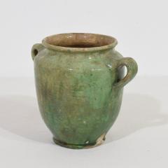 French 19th Century Faded Green Glazed Ceramic Confit Jar - 4115765