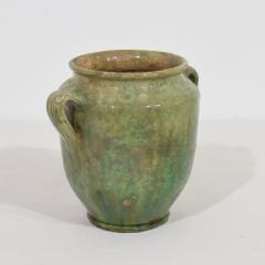 French 19th Century Faded Green Glazed Ceramic Confit Jar - 4115768
