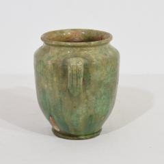 French 19th Century Faded Green Glazed Ceramic Confit Jar - 4115776