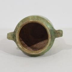 French 19th Century Faded Green Glazed Ceramic Confit Jar - 4115826