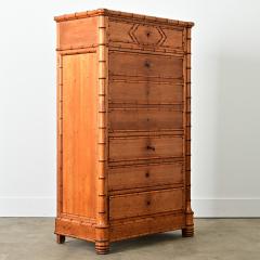 French 19th Century Faux Bamboo Secretary Desk - 4244081