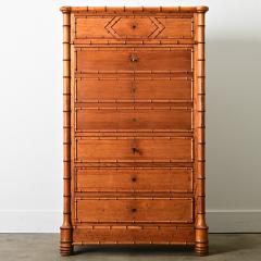 French 19th Century Faux Bamboo Secretary Desk - 4244084