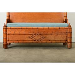 French 19th Century Faux Bamboo Settee - 3964350