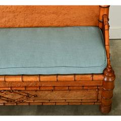 French 19th Century Faux Bamboo Settee - 3964409
