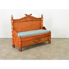 French 19th Century Faux Bamboo Settee - 3964418