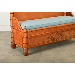 French 19th Century Faux Bamboo Settee - 3964432