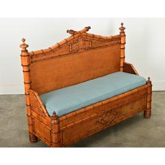French 19th Century Faux Bamboo Settee - 3964435
