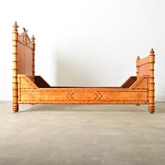 French 19th Century Faux Bamboo Twin Bed Frame - 4223558
