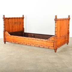 French 19th Century Faux Bamboo Twin Bed Frame - 4223596