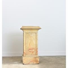 French 19th Century Faux Marble Painted Pedestal - 4589906