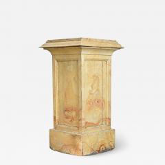 French 19th Century Faux Marble Painted Pedestal - 4596069