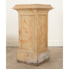 French 19th Century Faux Marble Pedestal - 2895019