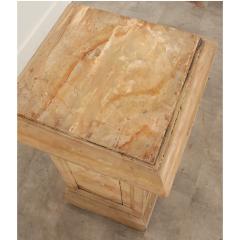 French 19th Century Faux Marble Pedestal - 2895039