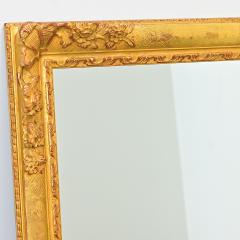 French 19th Century Floral Gold Gilt Mirror - 4578213