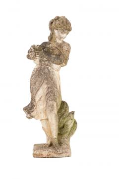 French 19th Century Garden Statue of a Maiden - 3218177