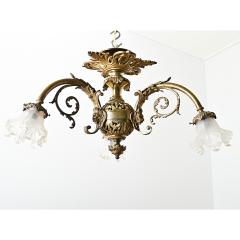 French 19th Century Gilt Bronze Flush Mount Light - 4215623
