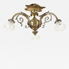 French 19th Century Gilt Bronze Flush Mount Light - 4247117