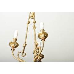 French 19th Century Gilt Bronze and Ceramic Chandelier - 4371822