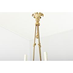French 19th Century Gilt Bronze and Ceramic Chandelier - 4371828