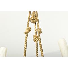 French 19th Century Gilt Bronze and Ceramic Chandelier - 4371829