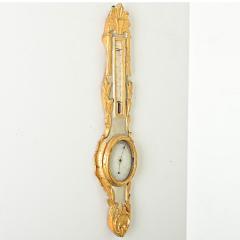 French 19th Century Gilt Painted Barometer - 3974725