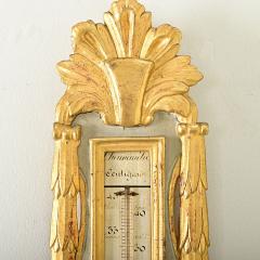 French 19th Century Gilt Painted Barometer - 3974763