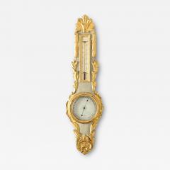 French 19th Century Gilt Painted Barometer - 3978946