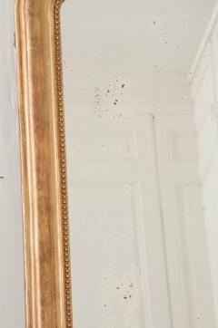 French 19th Century Gilt Wood Louis Philippe Mirror with Crest - 1470287