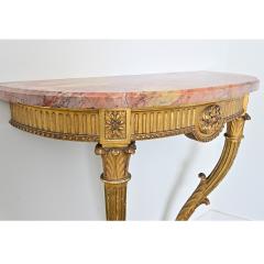 French 19th Century Giltwood Marble top Wall Console - 4642985
