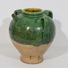 French 19th Century Glazed Earthenware Walnut Oil Jug - 4116238
