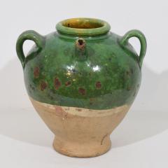 French 19th Century Glazed Earthenware Walnut Oil Jug - 4116248