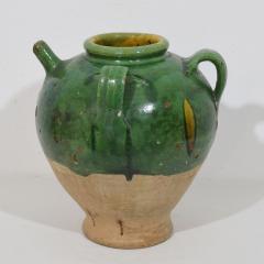 French 19th Century Glazed Earthenware Walnut Oil Jug - 4116253