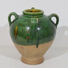 French 19th Century Glazed Earthenware Walnut Oil Jug - 4116316