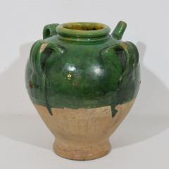 French 19th Century Glazed Earthenware Walnut Oil Jug - 4116322