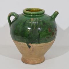 French 19th Century Glazed Earthenware Walnut Oil Jug - 4116325