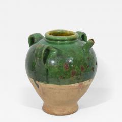 French 19th Century Glazed Earthenware Walnut Oil Jug - 4204271