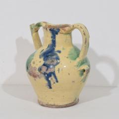 French 19th Century Glazed Terracotta Jug or Water Cruche Orjol - 4486028