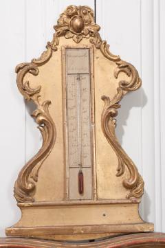 French 19th Century Gold Gilt Barometer - 582893