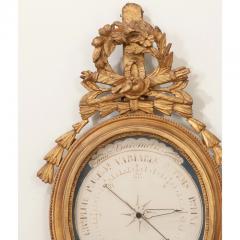 French 19th Century Gold Gilt Barometer - 3002688