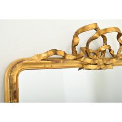French 19th Century Gold Gilt Carved Ribbon Mirror - 4415589