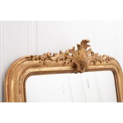 French 19th Century Gold Gilt Louis Philippe Mirror with Crest - 2126459