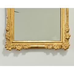 French 19th Century Gold Gilt Mirror with Flowers - 3747298
