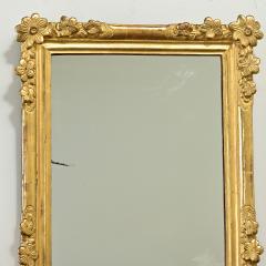 French 19th Century Gold Gilt Mirror with Flowers - 3747299