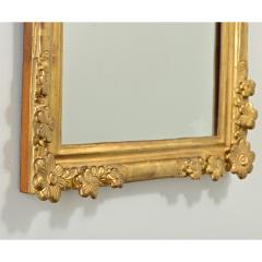 French 19th Century Gold Gilt Mirror with Flowers - 3747307