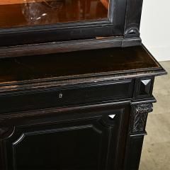 French 19th Century Grand Ebonized Bibliotheque - 4322233